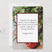 シンプルエレガント家族パーソナライズされた シーズンカード (裏面)