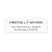 シンプルエレガント差出人住所ラベル ラベル (正面)