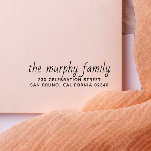 シンプルエレガント差出人住所 セルフインキングスタンプ