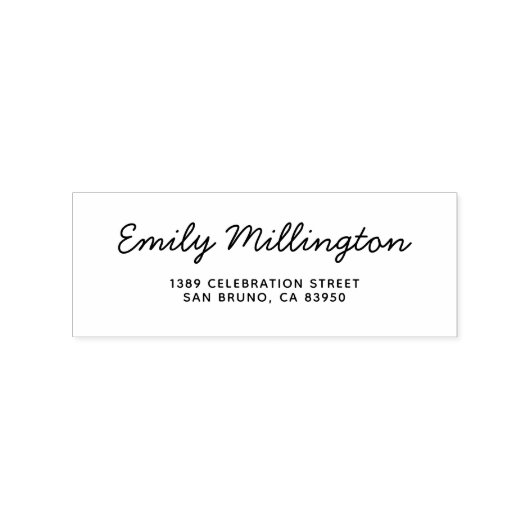 シンプルエレガント差出人住所 ラバースタンプ (インプリント)