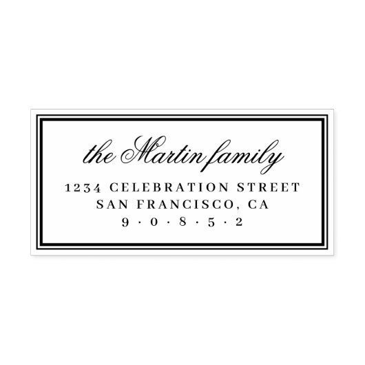 シンプルエレガント差出人住所 ラバースタンプ (インプリント)