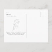 シンプルエレガント幹はがき結婚式招待状 インビテーションポストカード (裏面)