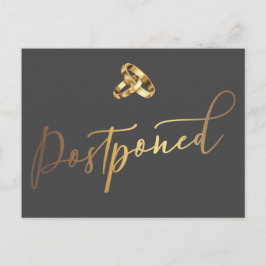 シンプルエレガント延期結婚の ポストカード