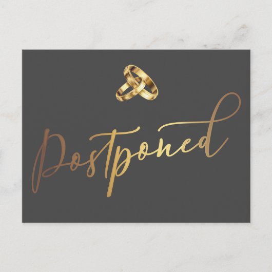 シンプルエレガント延期結婚の ポストカード (正面)
