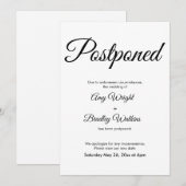 シンプルエレガント延期結婚発表 招待状 (正面/裏面)