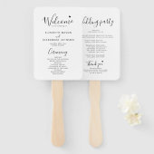 シンプルエレガント式プ結婚ログラム ハンドファン (正面&裏面)