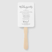 シンプルエレガント式プ結婚ログラム ハンドファン (裏面)