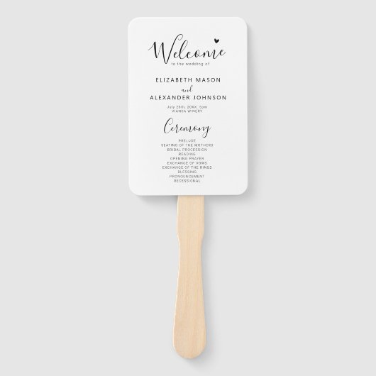 シンプルエレガント式プ結婚ログラム ハンドファン (正面)