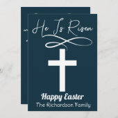 シンプルエレガント復活書十字架 シーズンカード (正面/裏面)