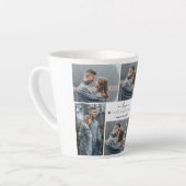 シンプルエレガント恋バレンタインのカップル写真 カフェラテマグ (左アングル)