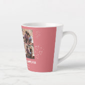 シンプルエレガント恋バレンタインのカップル写真 カフェラテマグ (右)