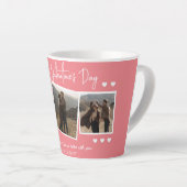 シンプルエレガント恋バレンタインのカップル写真 カフェラテマグ (右アングル)