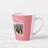 シンプルエレガント恋バレンタインのカップル写真 カフェラテマグ (右)