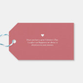 シンプルエレガント恋バレンタインのカップル写真 ギフトタグ (裏面横)