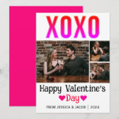 シンプルエレガント恋バレンタインのカップル写真 シーズンカード (正面/裏面)