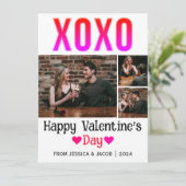 シンプルエレガント恋バレンタインのカップル写真 シーズンカード (スタンド正面)