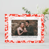 シンプルエレガント恋バレンタインのカップル写真 シーズンカード (スタンド正面)