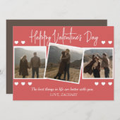 シンプルエレガント恋バレンタインのカップル写真 シーズンカード (正面/裏面)