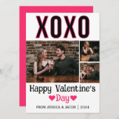 シンプルエレガント恋バレンタインのカップル写真 シーズンカード (正面/裏面)