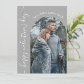 シンプルエレガント恋バレンタインのカップル写真 シーズンカード (スタンド正面)