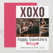 シンプルエレガント恋バレンタインのカップル写真 シーズンカード (正面/裏面)