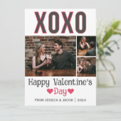 シンプルエレガント恋バレンタインのカップル写真 シーズンカード (スタンド正面)