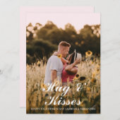 シンプルエレガント恋バレンタインのカップル写真 シーズンカード (正面/裏面)