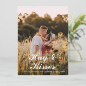 シンプルエレガント恋バレンタインのカップル写真 シーズンカード (スタンド正面)