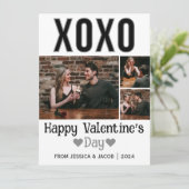 シンプルエレガント恋バレンタインのカップル写真 シーズンカード (スタンド正面)