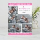 シンプルエレガント恋バレンタインのカップル写真 シーズンカード (スタンド正面)