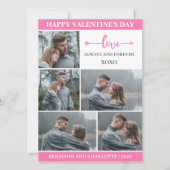シンプルエレガント恋バレンタインのカップル写真 シーズンカード (正面)