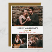 シンプルエレガント恋バレンタインのカップル写真 シーズンカード (正面/裏面)