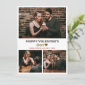 シンプルエレガント恋バレンタインのカップル写真 シーズンカード (スタンド正面)