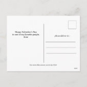 シンプルエレガント恋バレンタインのカップル写真 シーズンポストカード (裏面)