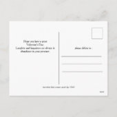 シンプルエレガント恋バレンタインのカップル写真 シーズンポストカード (裏面)