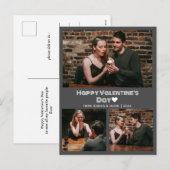 シンプルエレガント恋バレンタインのカップル写真 シーズンポストカード (正面/裏面)