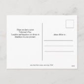 シンプルエレガント恋バレンタインのカップル写真 シーズンポストカード (裏面)