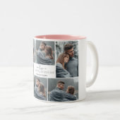 シンプルエレガント恋バレンタインのカップル写真 ツートーンマグカップ (正面右)