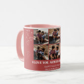 シンプルエレガント恋バレンタインのカップル写真 マグカップ (正面左)
