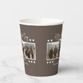 シンプルエレガント恋バレンタインのカップル写真 紙コップ (左)