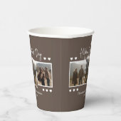 シンプルエレガント恋バレンタインのカップル写真 紙コップ (右)