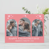 シンプルエレガント恋バレンタインのカップル写真H シーズンカード (スタンド正面)