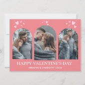 シンプルエレガント恋バレンタインのカップル写真H シーズンカード (正面)