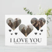 シンプルエレガント恋バレンタインのカップル3写真 シーズンカード (スタンド正面)