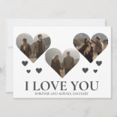 シンプルエレガント恋バレンタインのカップル3写真 シーズンカード (正面)