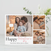 シンプルエレガント恋バレンタインのカップル3写真 シーズンカード (スタンド正面)