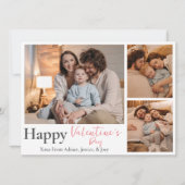 シンプルエレガント恋バレンタインのカップル3写真 シーズンカード (正面)