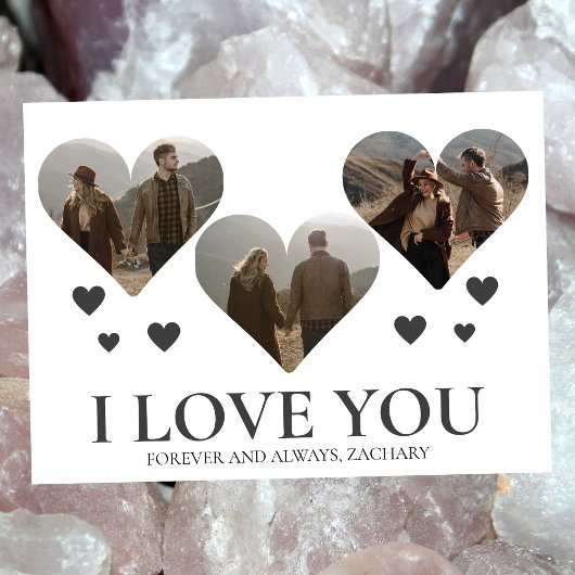 シンプルエレガント恋バレンタインのカップル3写真 シーズンカード