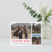 シンプルエレガント恋バレンタインのカップル3写真 シーズンポストカード (スタンド正面)