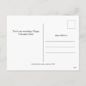 シンプルエレガント恋バレンタインのカップル3写真 シーズンポストカード (裏面)